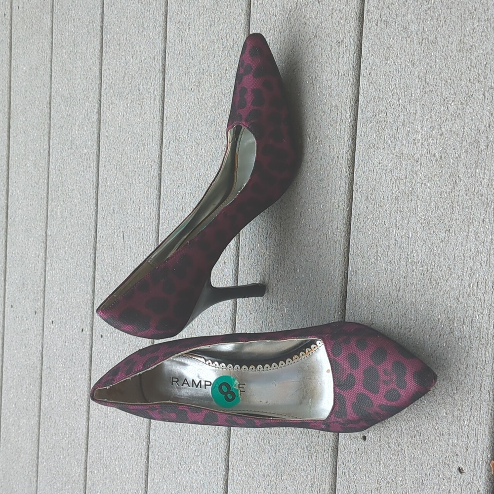 Rampage Animal Print Mesh Overlay 4in Heels